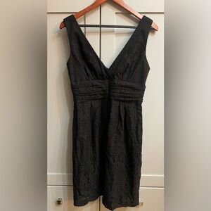 Trina Turk Black V-Neck Lace Dress